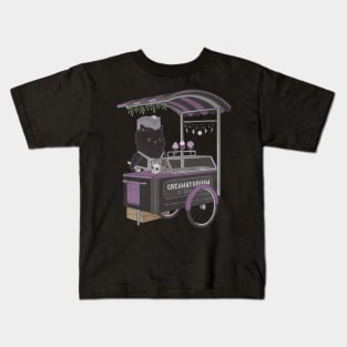 Creamatorium Cat Ice Cream Cart Kids T-Shirt